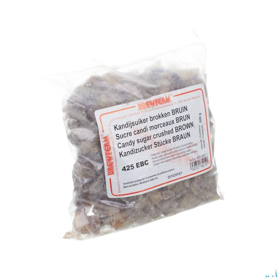 Kandijsuiker Bruin Brokken 500 gr 0070821  -  Brouwland