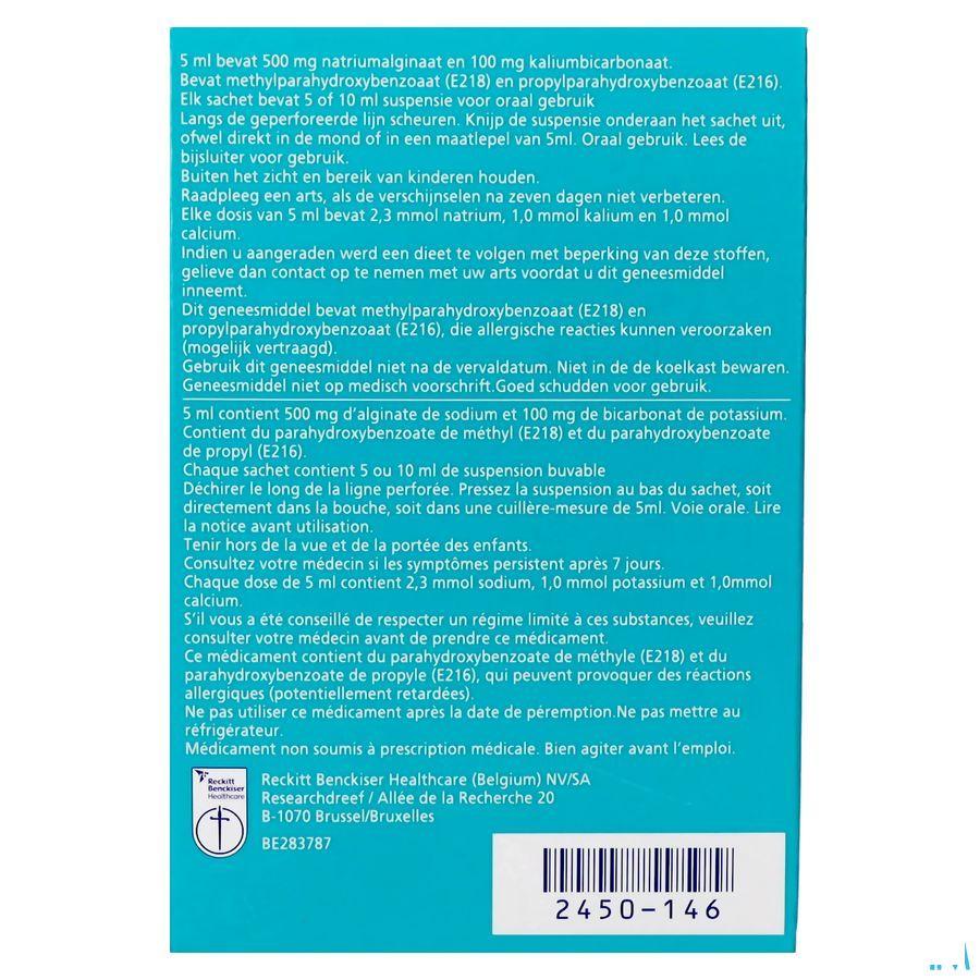 Gaviscon Advance Orale Suspensie Munt Ud Zakje 20x10 ml