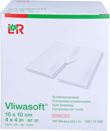 Vliwasoft Compresse Sterile 4Pl + Fente 10X 10Cm 2X50 12098  -  Lohmann & Rauscher