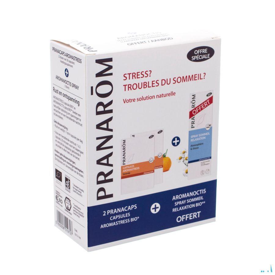 Aromanoctis Slaapspray 100ml + Aromastress 2X30  -  Pranarom