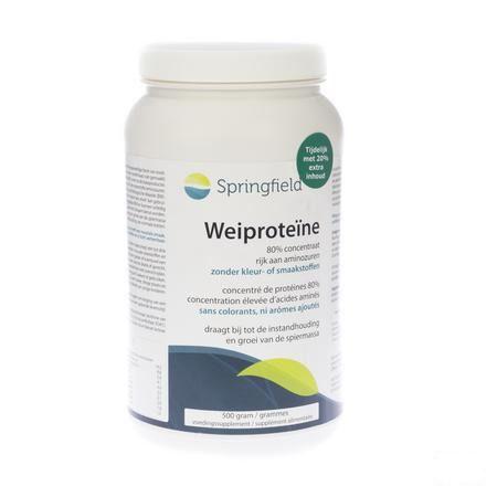 Wei Proteine Concentrat 75% Springfield Poeder 500 gr  -  Springfield Nutraceuticals