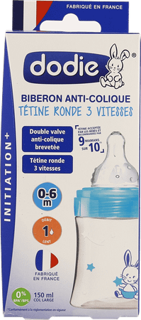 Dodie Zuigfles Iniiation + Speen 1 Gat Decor 150 ml
