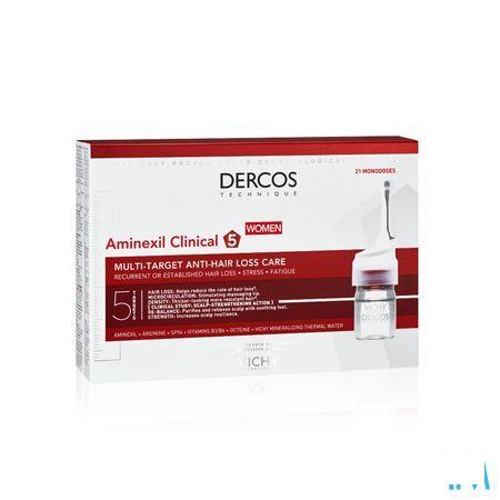 Vichy Dercos Aminexil Clinical 5 Women Ampoule 21x6 ml  -  Vichy