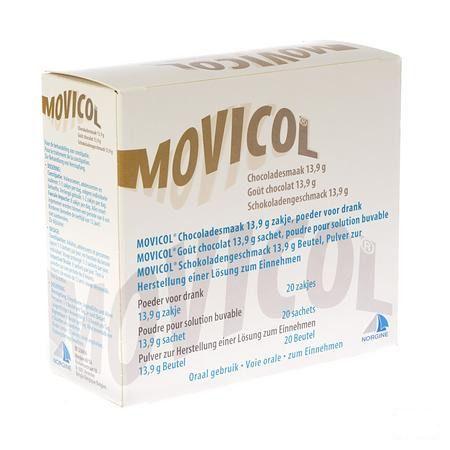 Movicol Chocolade Smaak Zakjes 20 X 13,7g 