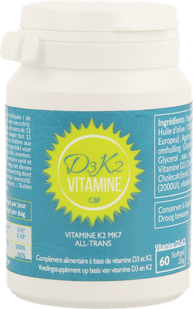Vitamine D3 K2 Cbf Softgels 60