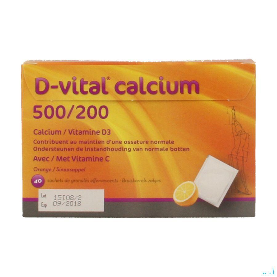 D Vital Calcium 500/200 Sinaas Zakjes 40  -  Depharm