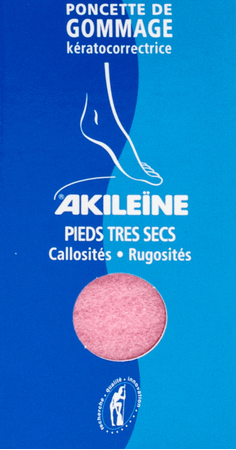 Akileine Blauw Peelingblokje Voeten 1 102520  -  Asepta