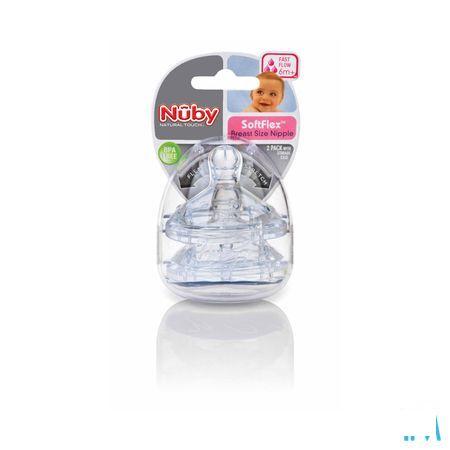 Nuby Nt Softflex & trade; Vervangspeen - Slow Flow 0m +   -  New Valmar