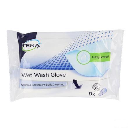 Tena Wet Wash Gloves Mildly Scented 8 1116