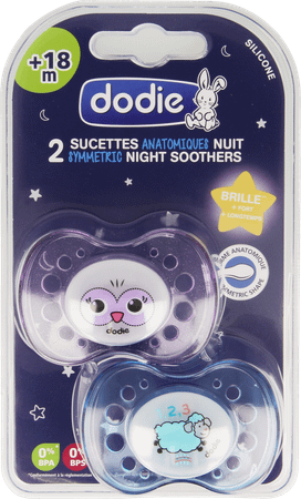 Dodie Sucette Anatomique Silic. Nuit + 18m 2