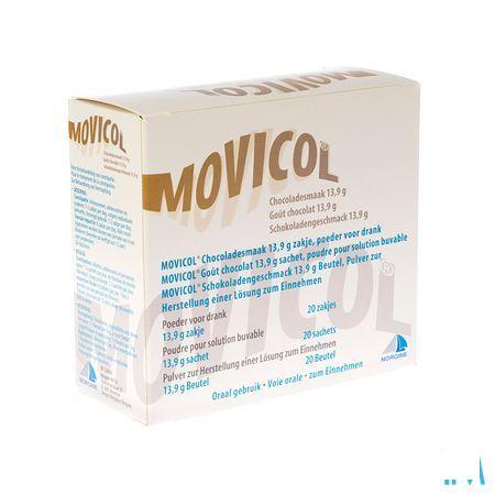 Movicol Chocolade Smaak Zakjes 20 X 13,7g 