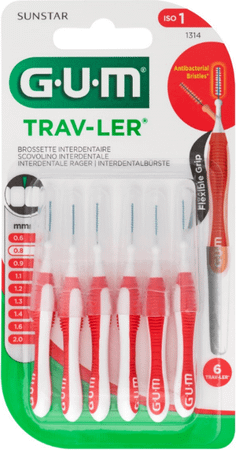 Gum Trav-ler Interdent.borsteltje 0,8mm 6 1314m6