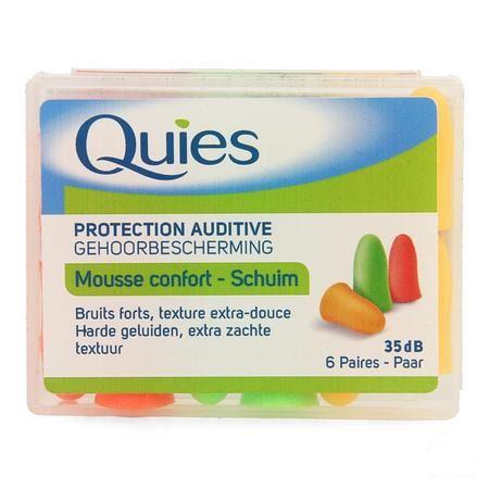 Quies Protection Auditive Mousse Confort 6 Paires  -  Quies