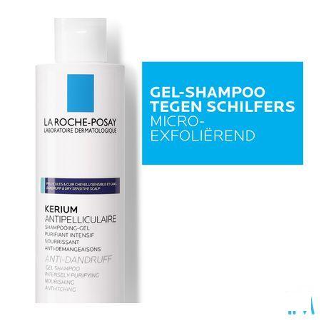 Kerium Shampooing Gel Antipelliculaire Pg 200 ml  -  La Roche-Posay