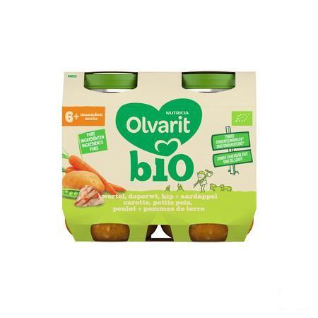 Olvarit Bio Car Petits Pois Poulet Pdt 6M 2X200G  -  Nutricia
