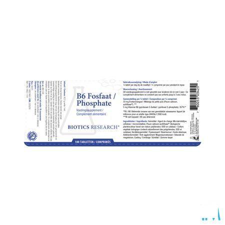 Biotics B6 Fosfaat 100 tabletten  -  Energetica Natura