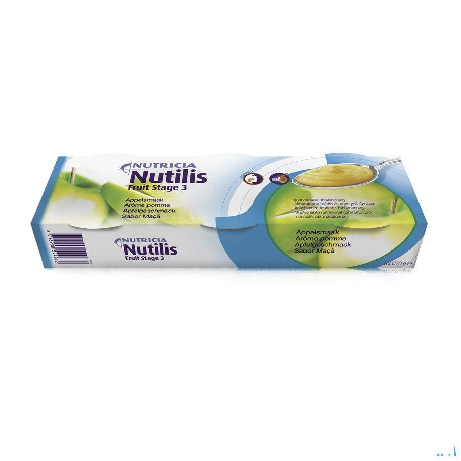Nutilis Fruit Stage 3 Appel 3x150 gr  -  Nutricia