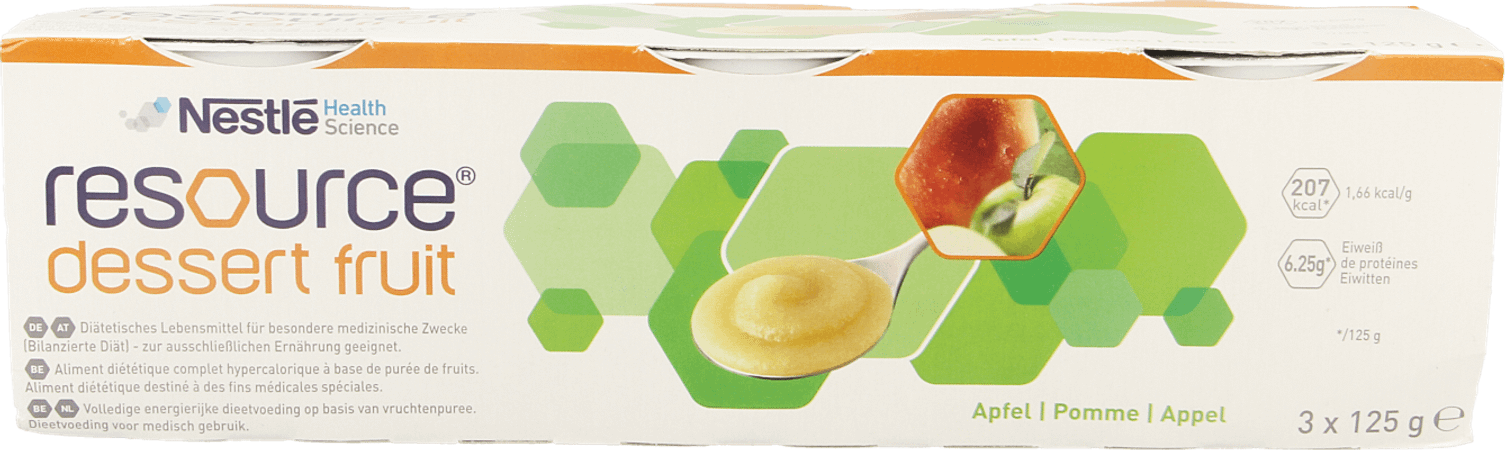 Resource Dessert Fruit Pomme 3x125 gr 12332843  -  Nestle