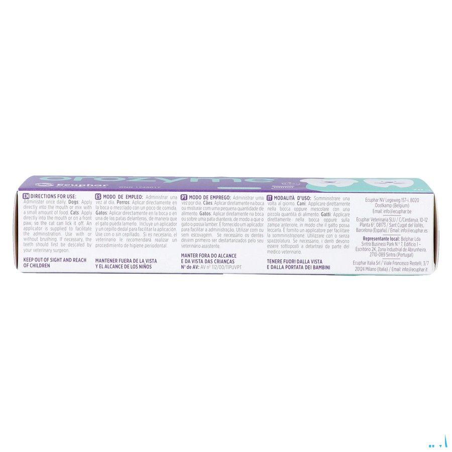 Orozyme Canine Tandp Enzymatisch Hond Tube 70 gr  -  Ecuphar