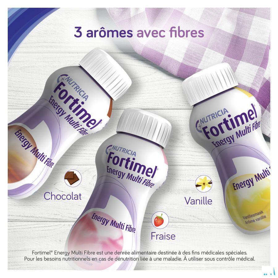 Fortimel Energy Multi Fibre Vanille 4x200 ml  -  Nutricia