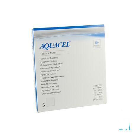 Aquacel Ag Pansement Hydrofiber Ster 15x15cm 5 403710  -  Convatec