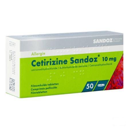 Cetisandoz Sandoz Tabletten 50 X 10 mg 