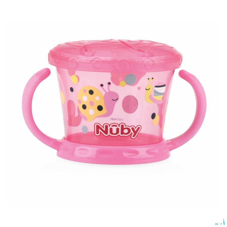 Nuby Designer Series Snackhouder Roze 12m +   -  New Valmar