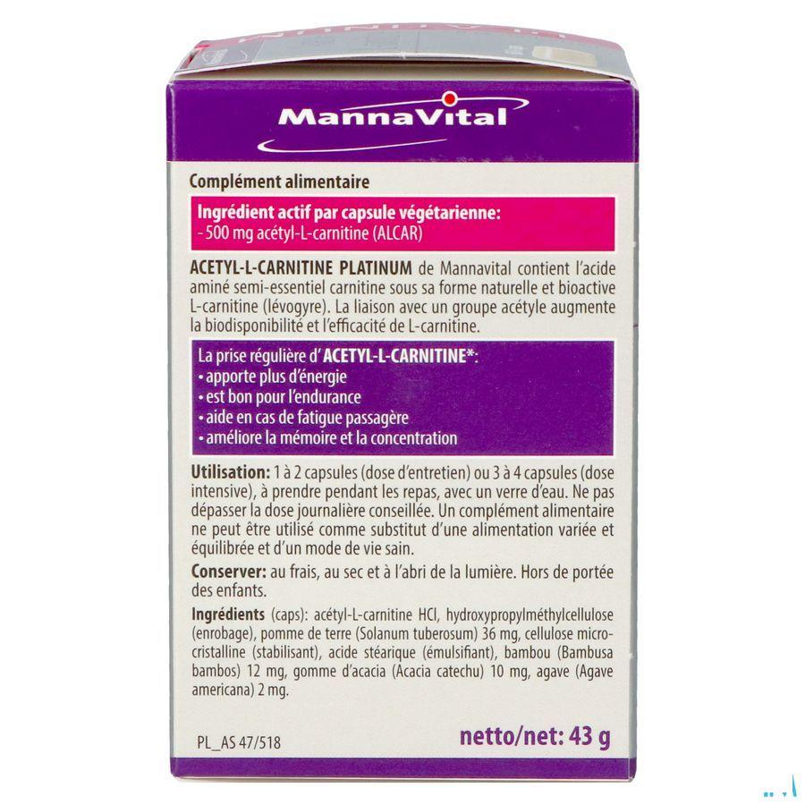 Mannavital Acetyl L-Carnitine Platinum V-Caps 60