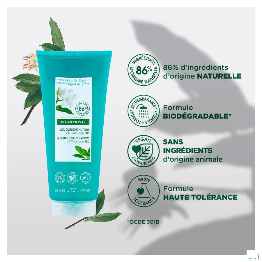 Klorane Lichaam Douchegel Water Tiare 200 ml