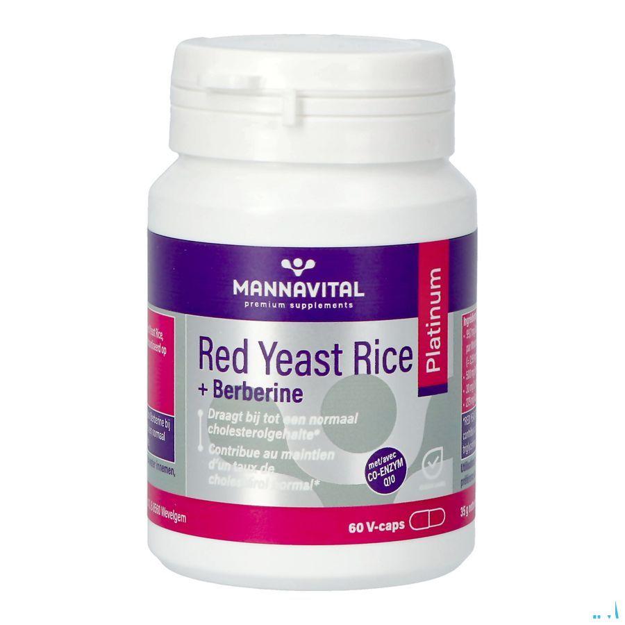 Mannavital Red Yeast Rice + Berberine Plat.V-Caps 60  -  Mannavita