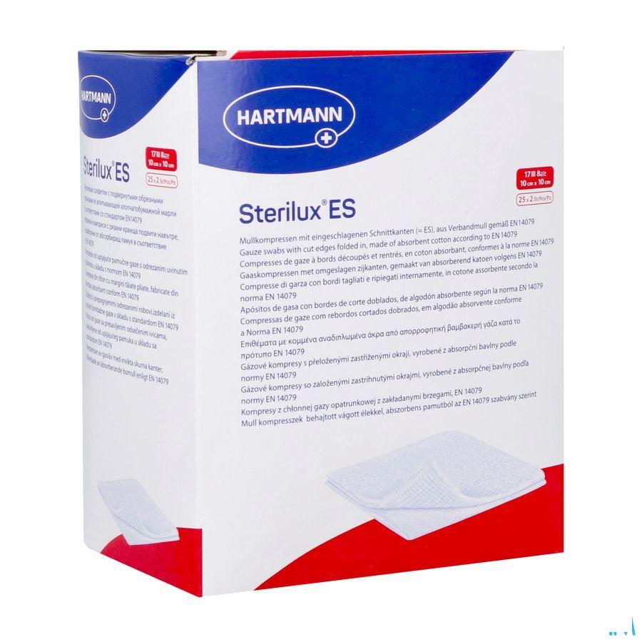Sterilux Es 10x10cm 8l.st. 25x2 P/s  -  Hartmann