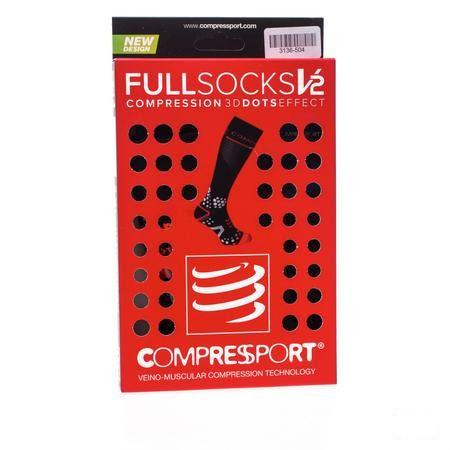 Compressport Full Socks Black 4M  -  Ocebio
