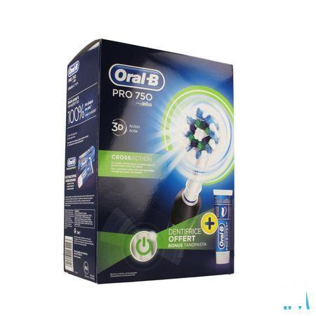 Oral B Tandenborstel Elec.Pro750 Bl Cross+Tandp.Pro Exp.