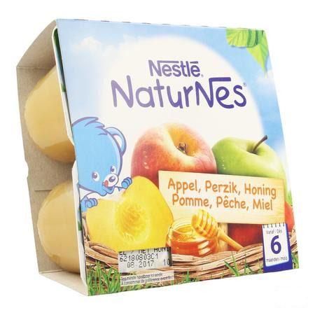 Naturnes Appel Perzik Honing Pot 4x100 gr  -  Nestle
