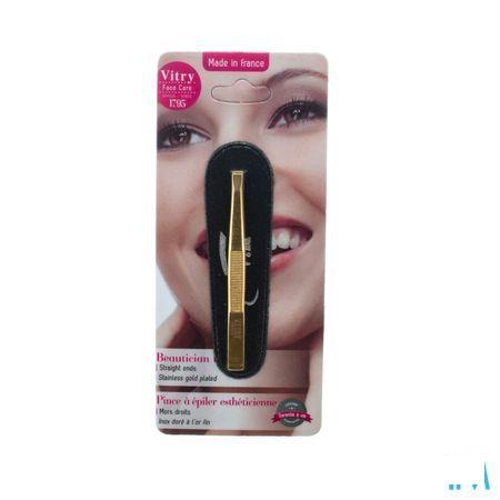Vitry Prestige Pince Epiler Droit Inox 4012  -  Vitry