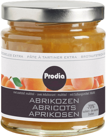 Prodia Tartinade Extra Abricot Maltitol 215 gr  -  Revogan