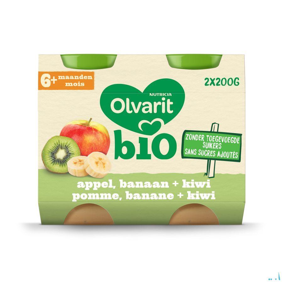 Olvarit Bio Pomme Banane Kiwi 6M 2X200G  -  Nutricia