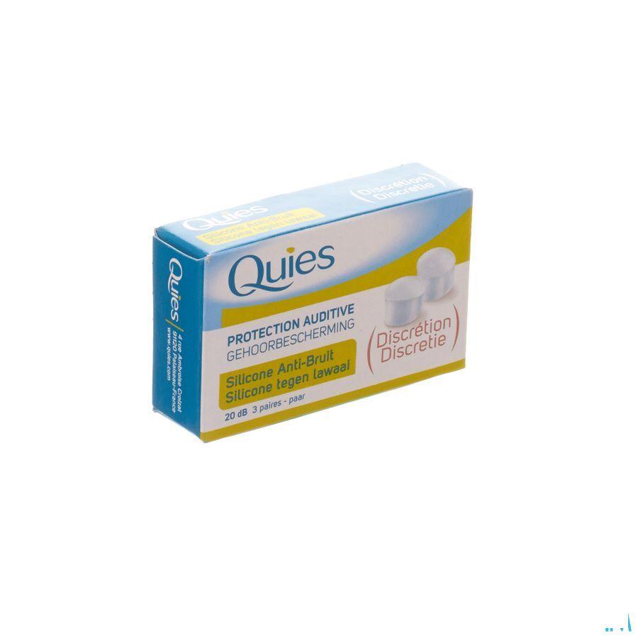 Quies Gehoorbescherming Tegen Lawaai Silic.3 Paar  -  Quies
