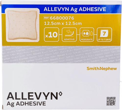 Allevyn Ag Adhesive Ster 12,5X12,5Cm 10 66800076  -  Smith Nephew