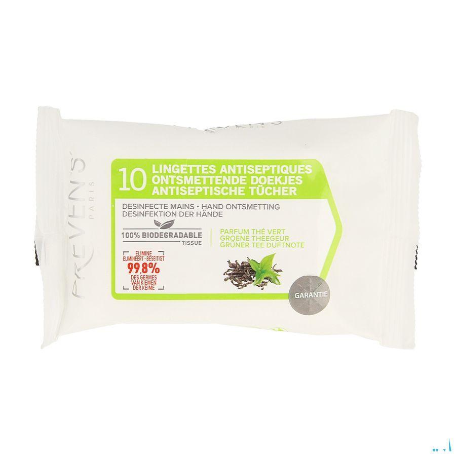 Preven's Lingettes A/septique The Vert Pocket 10