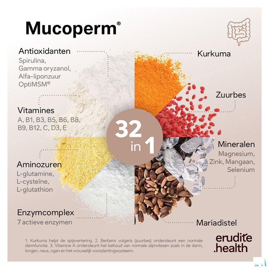 Mucoperm Poeder Zakje 60 X 4g  -  Nutriphyt