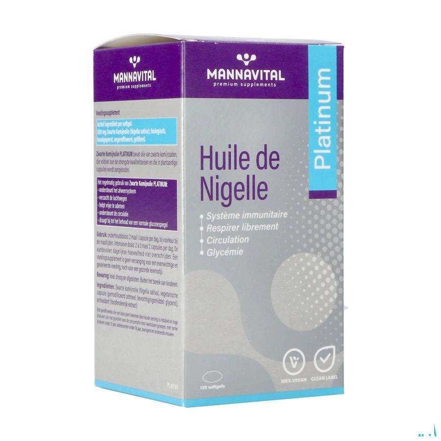Mannavital Omega 3 Zwarte Komijnolie V-Caps 120