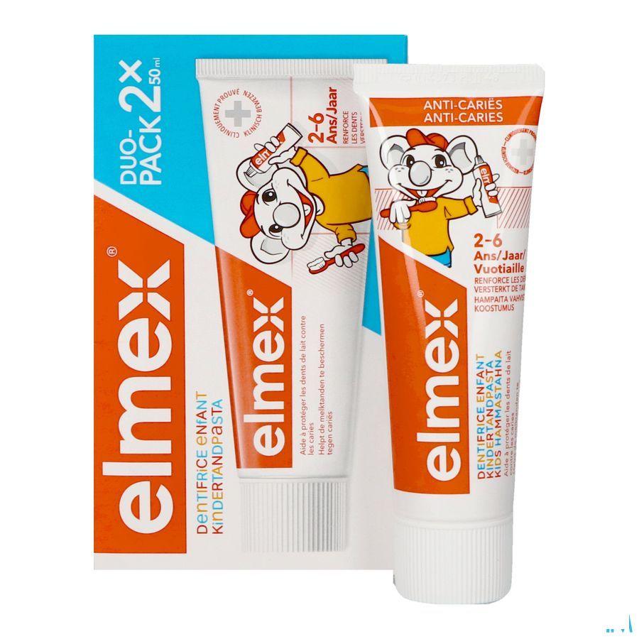 Elmex Dentifrice Enfant 2-6 Ans 2X50 ml