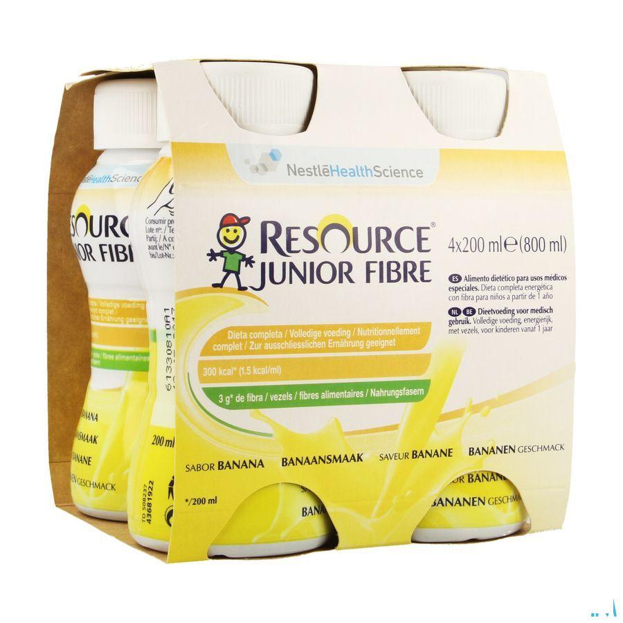Resource Junior Fibre Banaan 4x200 ml  -  Nestle