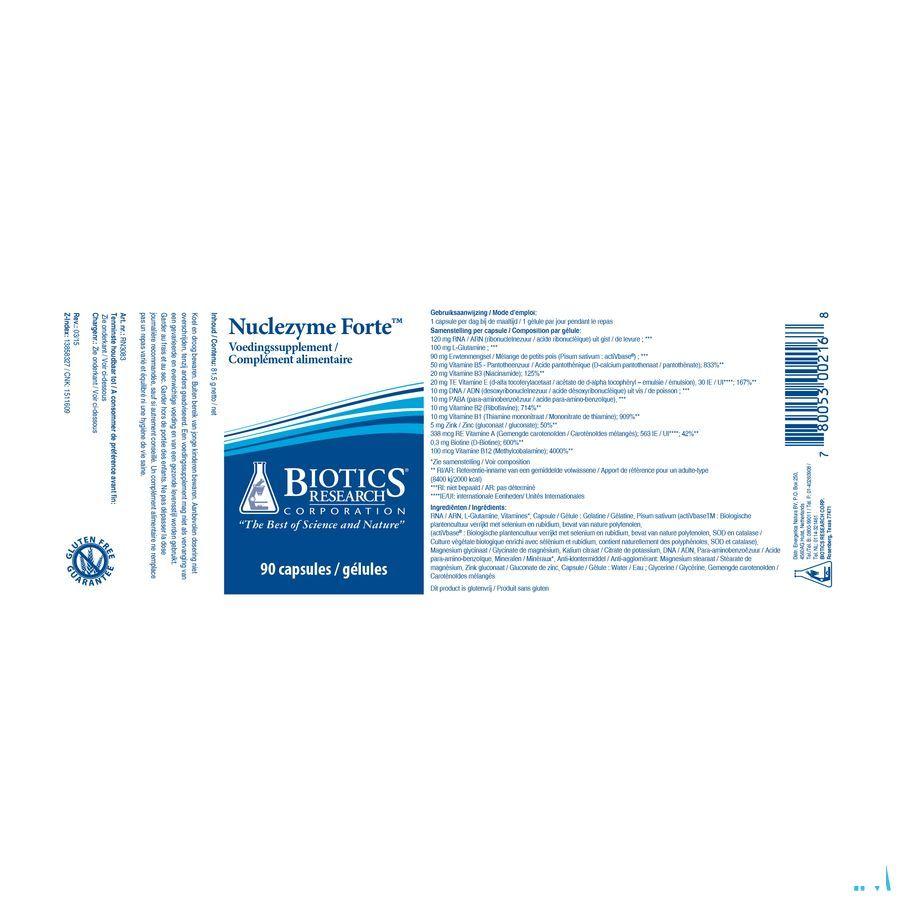Biotics Nuclezyme Forte 90 capsules  -  Energetica Natura