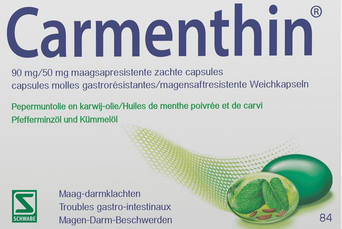Carmenthin 90 mg/50 mg Gastroresist. Caps Molles 84