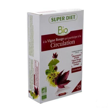 Super Diet Complexe Circulation Bio Ampoule 20x15 ml  -  Superdiet Laboratoires