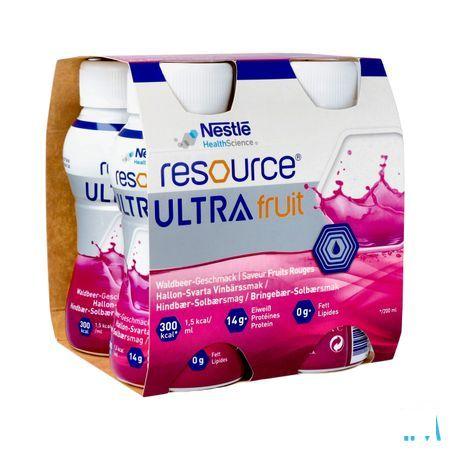 Resource Ultra Fruit Rode Vruchtensmaak 4X200 ml