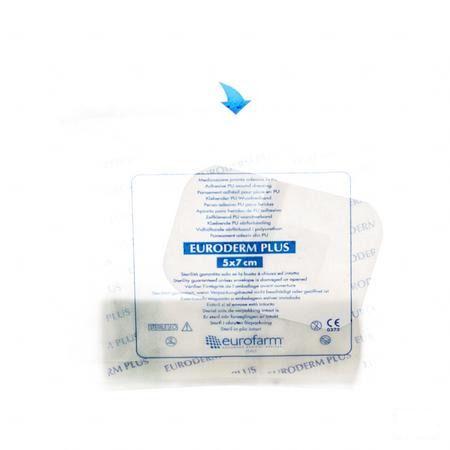 Euroderm Plus 5x 7cm 1 Pleister Steriel  -  I.D. Phar