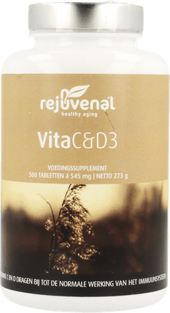 Vita C & D3 Rejuvenal Comprimes 500x454 mg  -  Euro Promo Consult